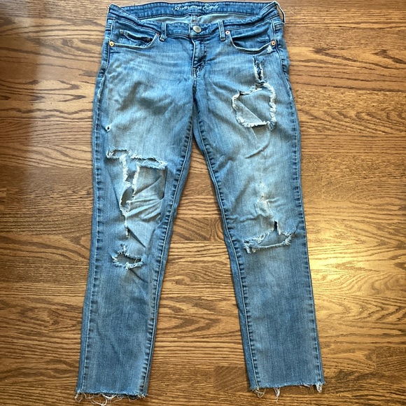 Vintage American Eagle Y2K Low Rise Skinny Jeans - Picture 1 of 4